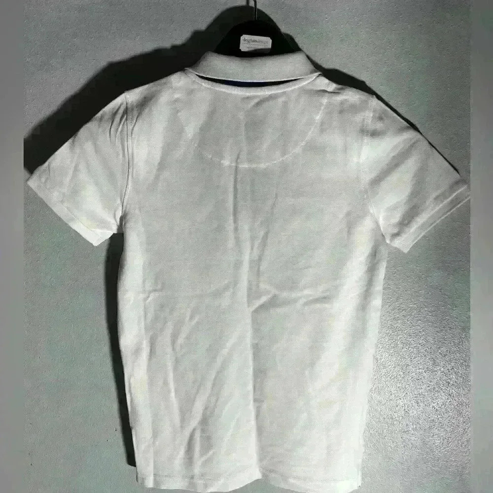 NWT Boden Pique Boys White Polo - Size 8-9 - Picture 2 of 4